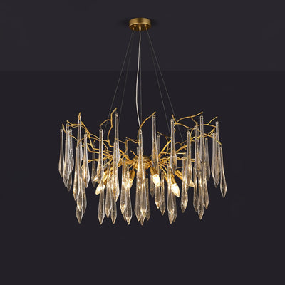 Clove Chandelier Branch Crystal Pendant Sculptural Artistic