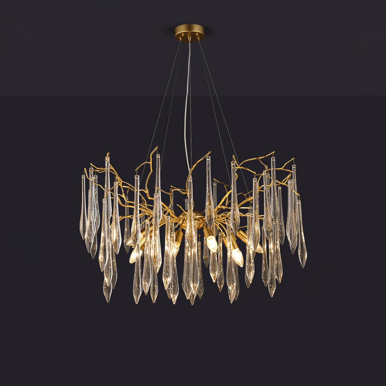 Clove Chandelier Branch Crystal Pendant Sculptural Artistic