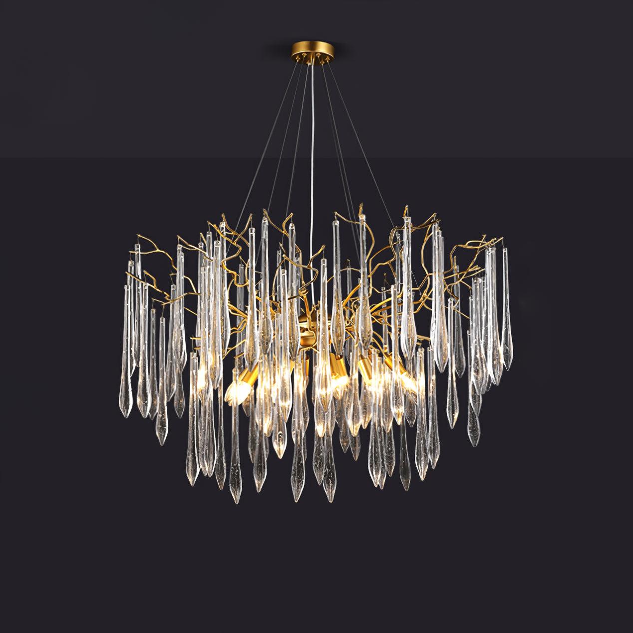 Clove Chandelier Branch Crystal Pendant Sculptural Artistic