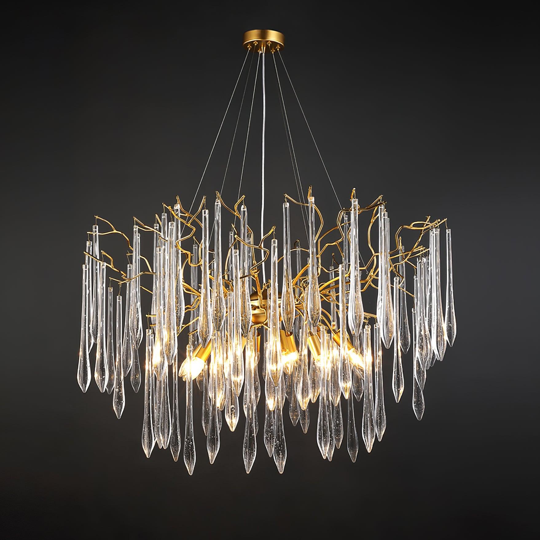 Clove Chandelier Branch Crystal Pendant Sculptural Artistic