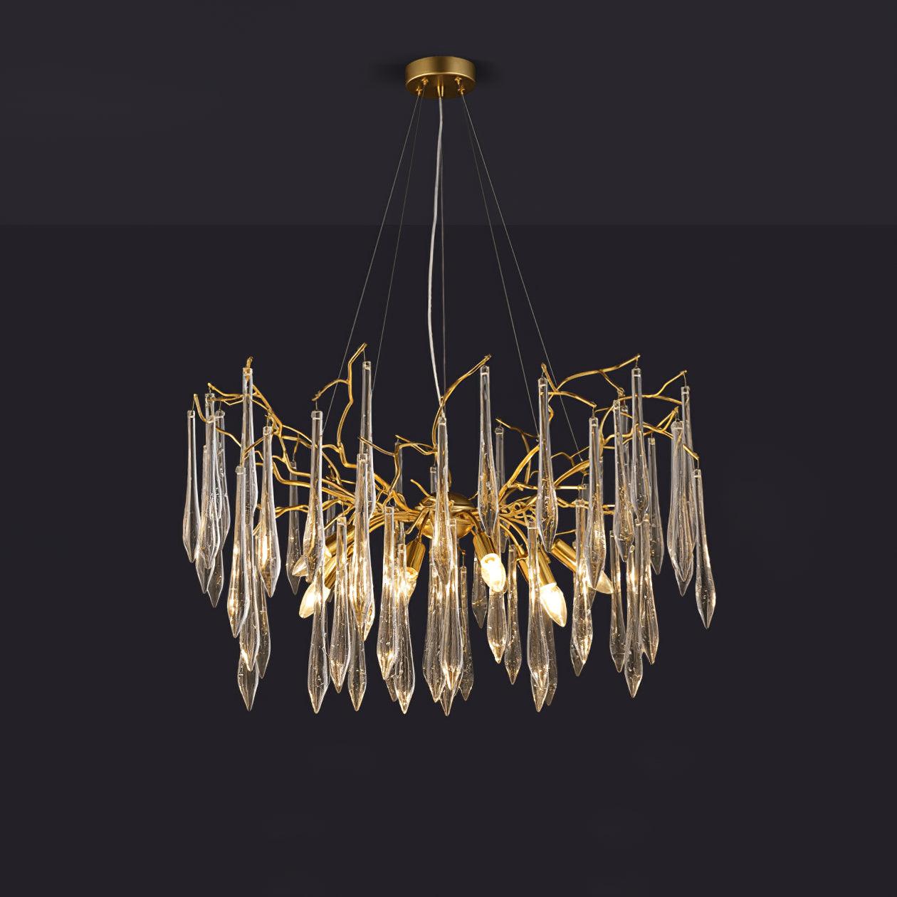 Clove Chandelier Branch Crystal Pendant Sculptural Artistic