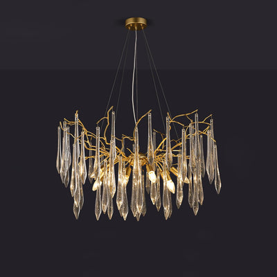 Clove Chandelier Branch Crystal Pendant Sculptural Artistic
