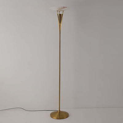 Veloros Cone Alabaster Floor Lamp