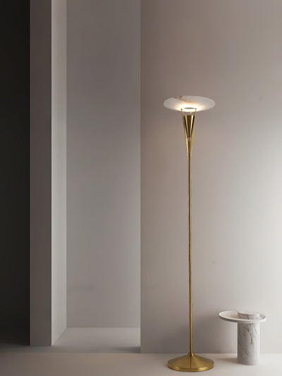 Veloros Cone Alabaster Floor Lamp
