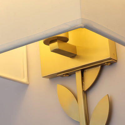 Plotuvyo Modern Minimalist Grove Brass Fabric Metal Wall Lamp