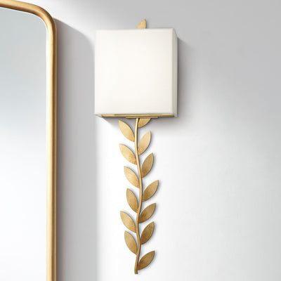 Plotuvyo Modern Minimalist Grove Brass Fabric Metal Wall Lamp