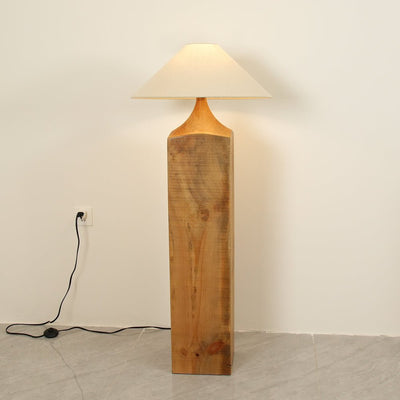 Rustica Timber Column Floor Lamp