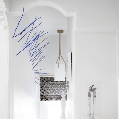 Cex Chandelier LED 3-Lights Brass Modern