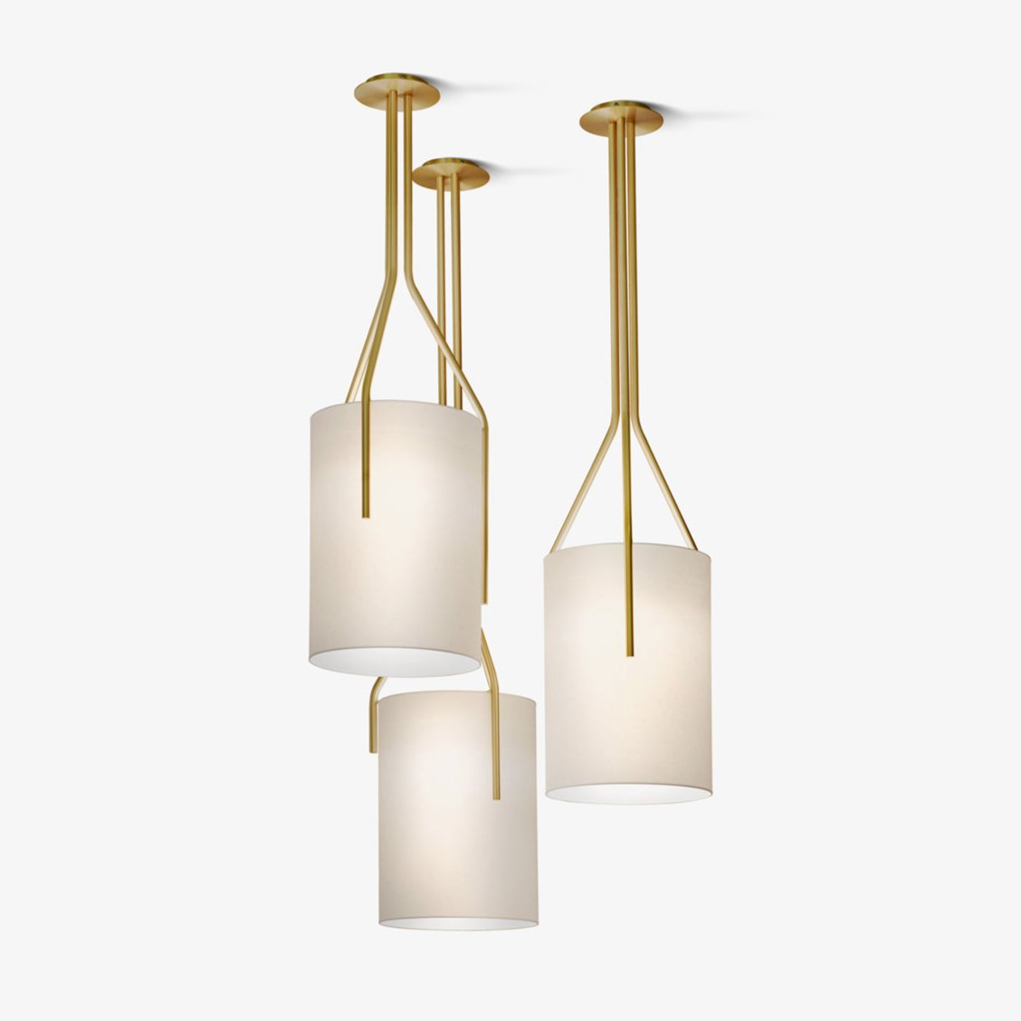 Cex Chandelier LED 3-Lights Brass Modern