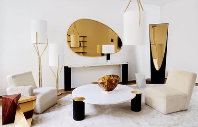 Aureina Glam Brass Floor Lamp