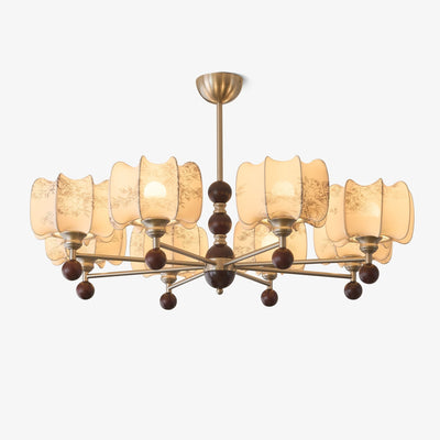 Ephaos Elegance Vintage Floral Wood Chandelier