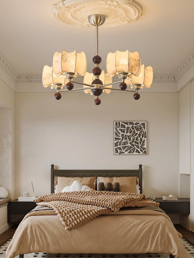 Ephaos Elegance Vintage Floral Wood Chandelier
