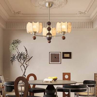 Ephaos Elegance Vintage Floral Wood Chandelier