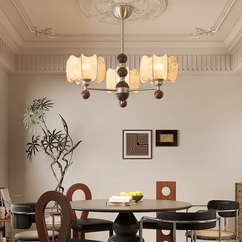 Ephaos Elegance Vintage Floral Wood Chandelier