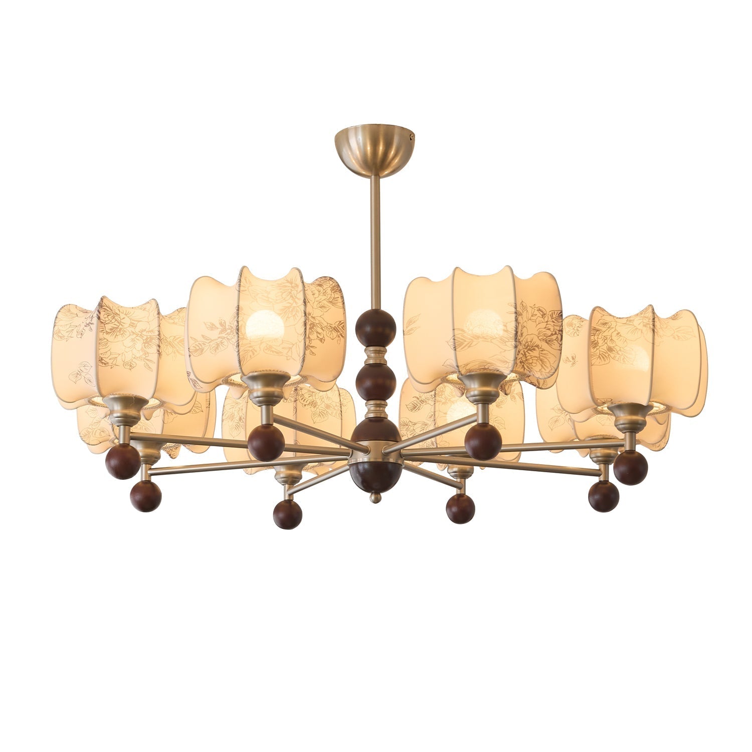 Ephaos Elegance Vintage Floral Wood Chandelier