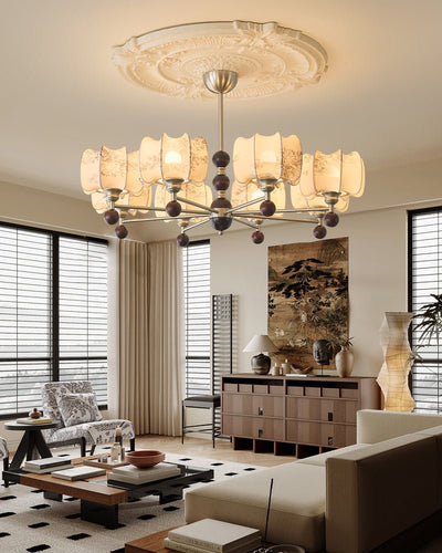 Ephaos Elegance Vintage Floral Wood Chandelier