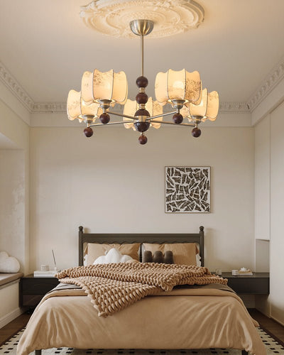 Ephaos Elegance Vintage Floral Wood Chandelier
