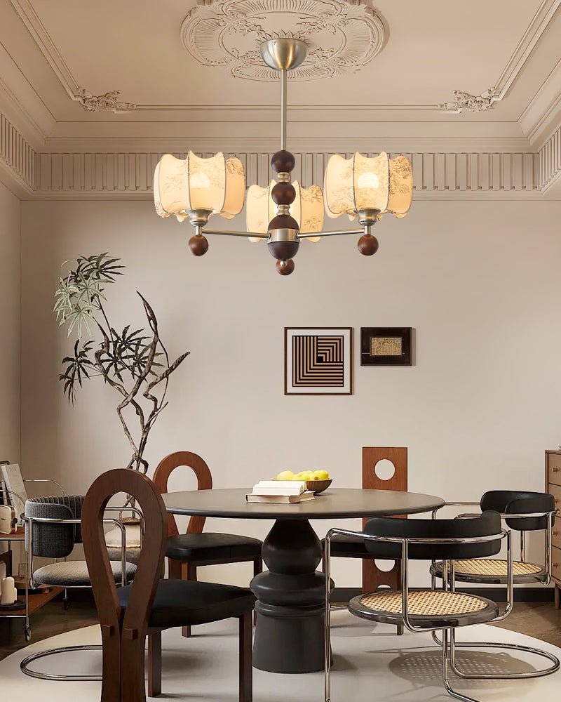 Ephaos Elegance Vintage Floral Wood Chandelier