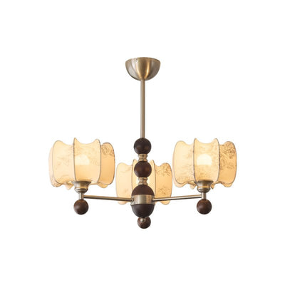 Ephaos Elegance Vintage Floral Wood Chandelier
