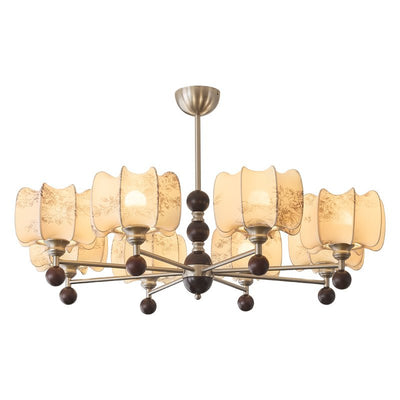 Ephaos Elegance Vintage Floral Wood Chandelier