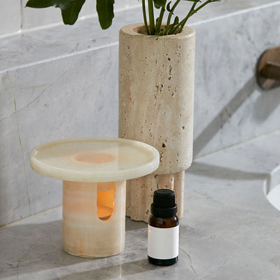 Calven Pillar Marble Candle Holder