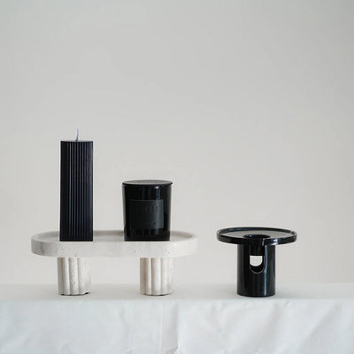 Calven Pillar Marble Candle Holder