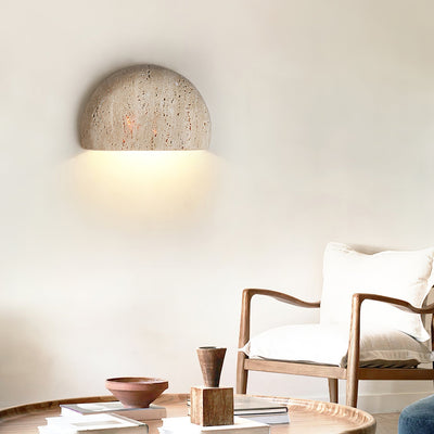 Armarel Half Moon Travertine Wall Light