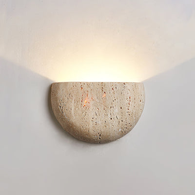 Armarel Half Moon Travertine Wall Light