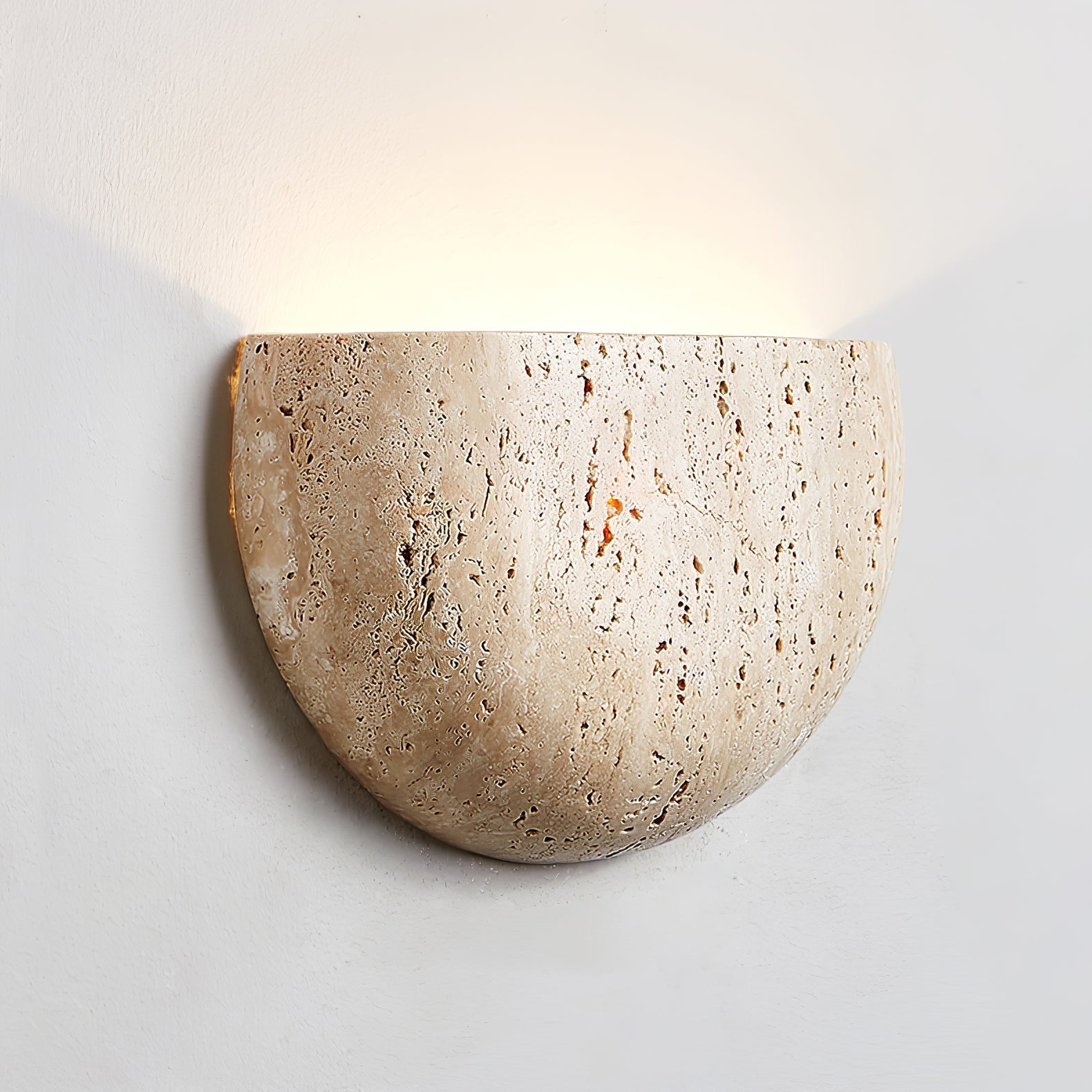 Armarel Half Moon Travertine Wall Light