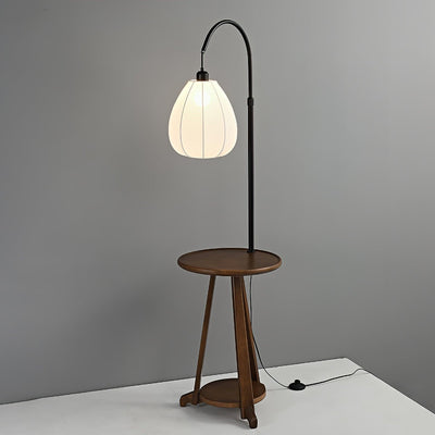 Vazoril Multifunctional Wood Fabric Floor Lamp