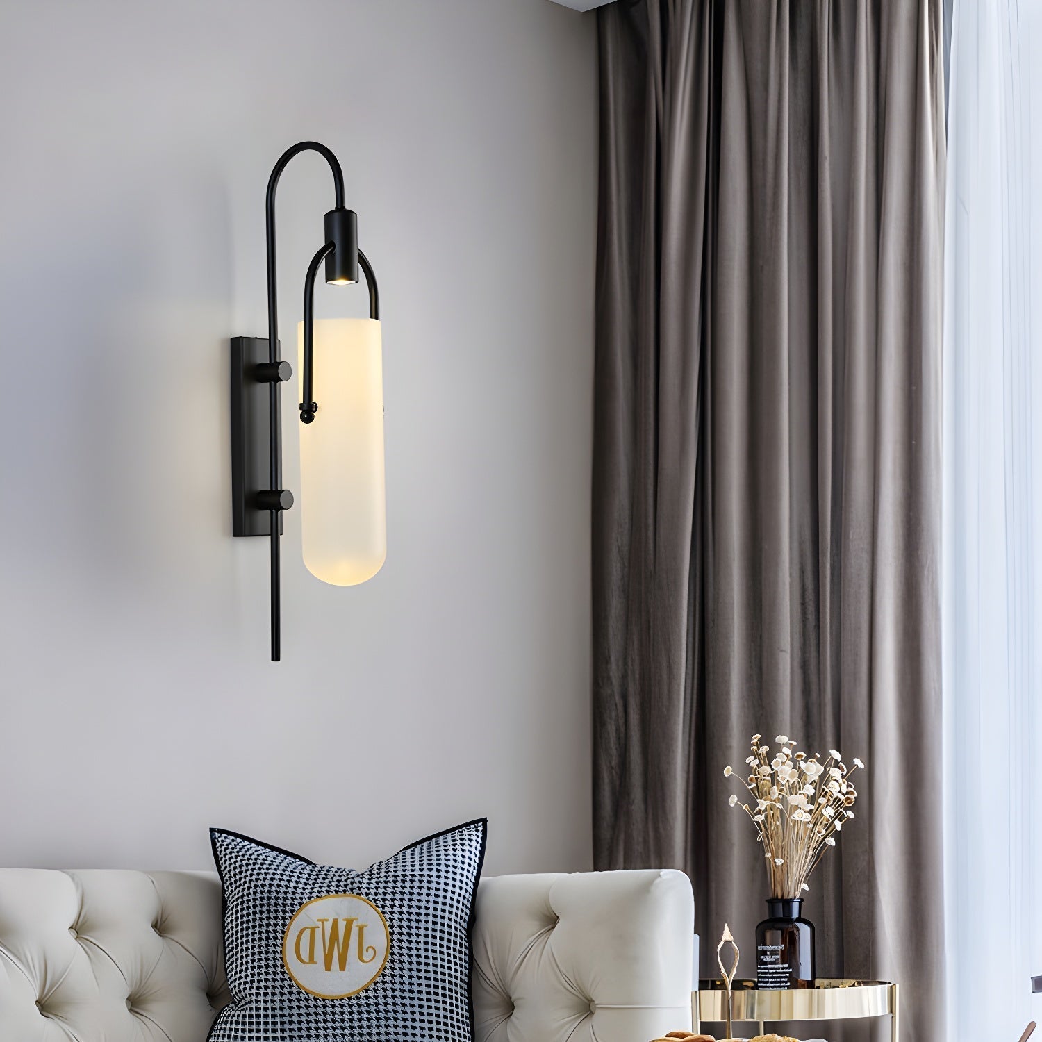 Liororaya Wall Lamp Arc Glass Modern