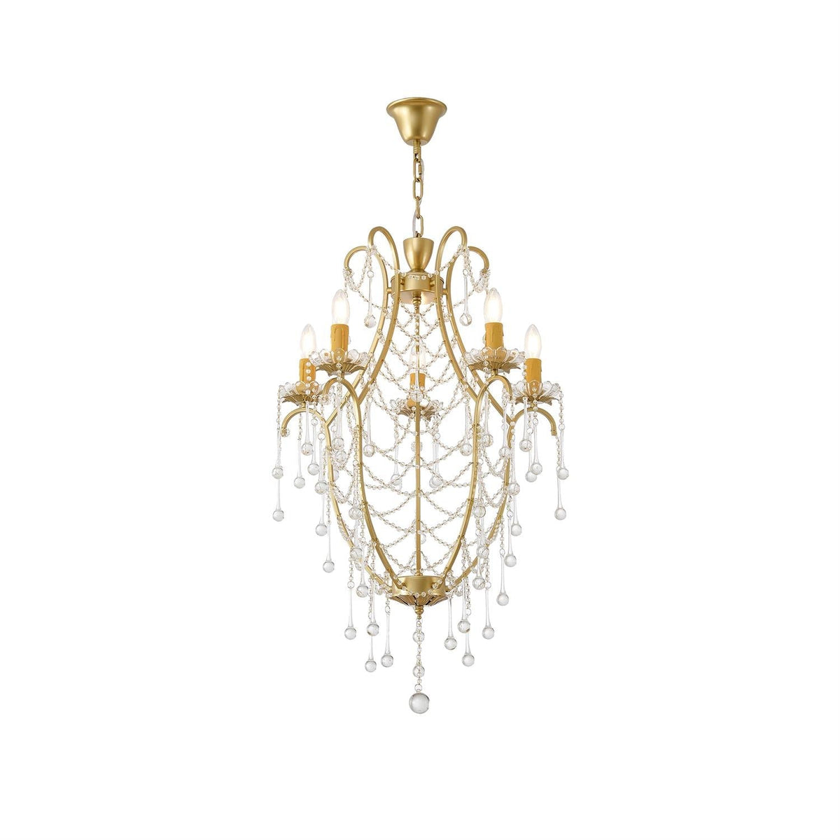 Qvistuvyo Individual Creativity Metal Glass Chandelier