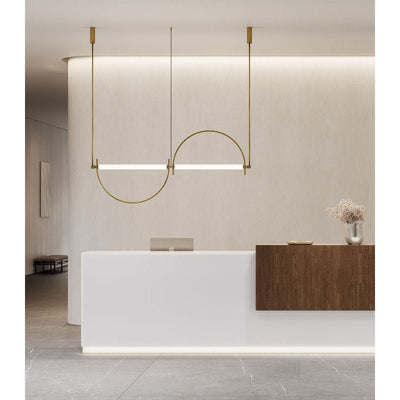 Arched Linear Led Chandelier