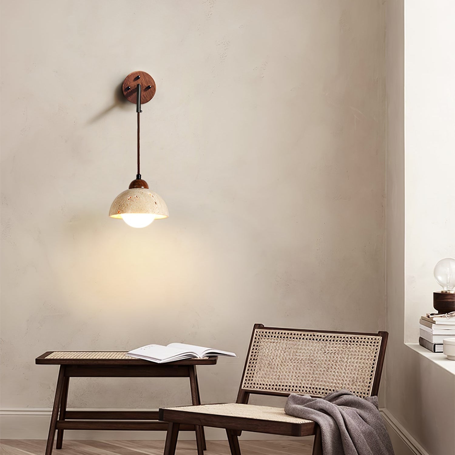 Valenella Travertine Wall Light