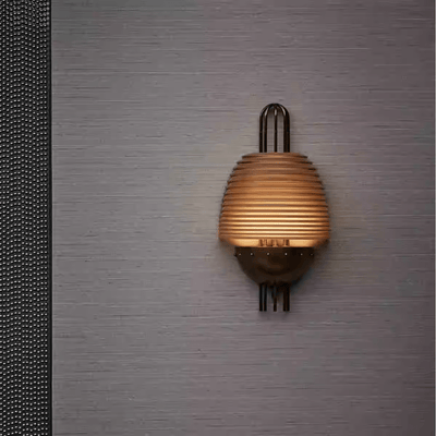 Brys Industrial Ribbed Brass Wall Lamp