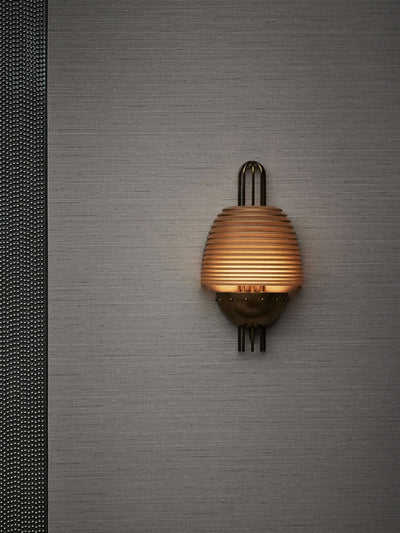 Brys Industrial Ribbed Brass Wall Lamp