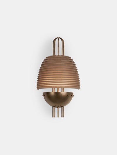 Brys Industrial Ribbed Brass Wall Lamp