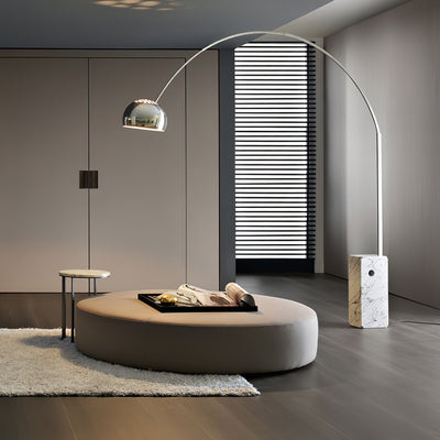 Alevra Steel Marble Floor Lamp