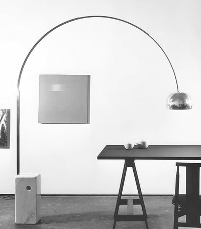 Alevra Steel Marble Floor Lamp