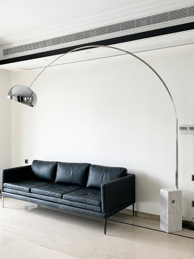 Alevra Steel Marble Floor Lamp
