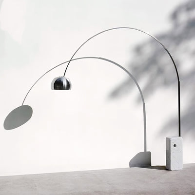 Alevra Steel Marble Floor Lamp