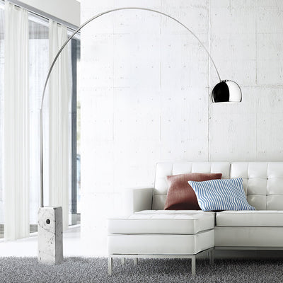 Alevra Steel Marble Floor Lamp