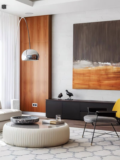 Alevra Steel Marble Floor Lamp