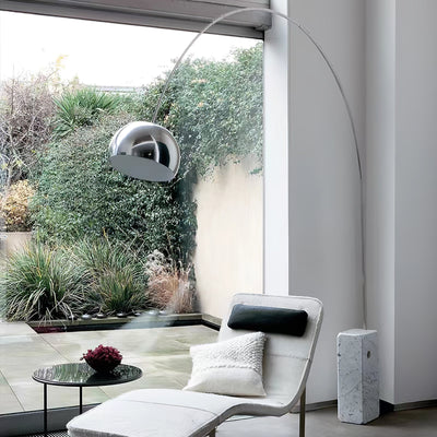 Alevra Steel Marble Floor Lamp