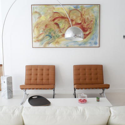 Alevra Steel Marble Floor Lamp