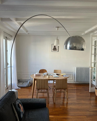 Alevra Steel Marble Floor Lamp
