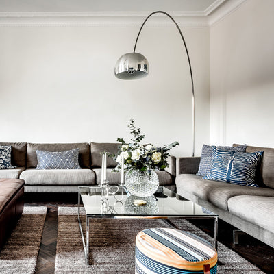 Alevra Steel Marble Floor Lamp