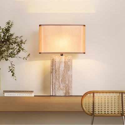 Cocare Travertine Table Lamp