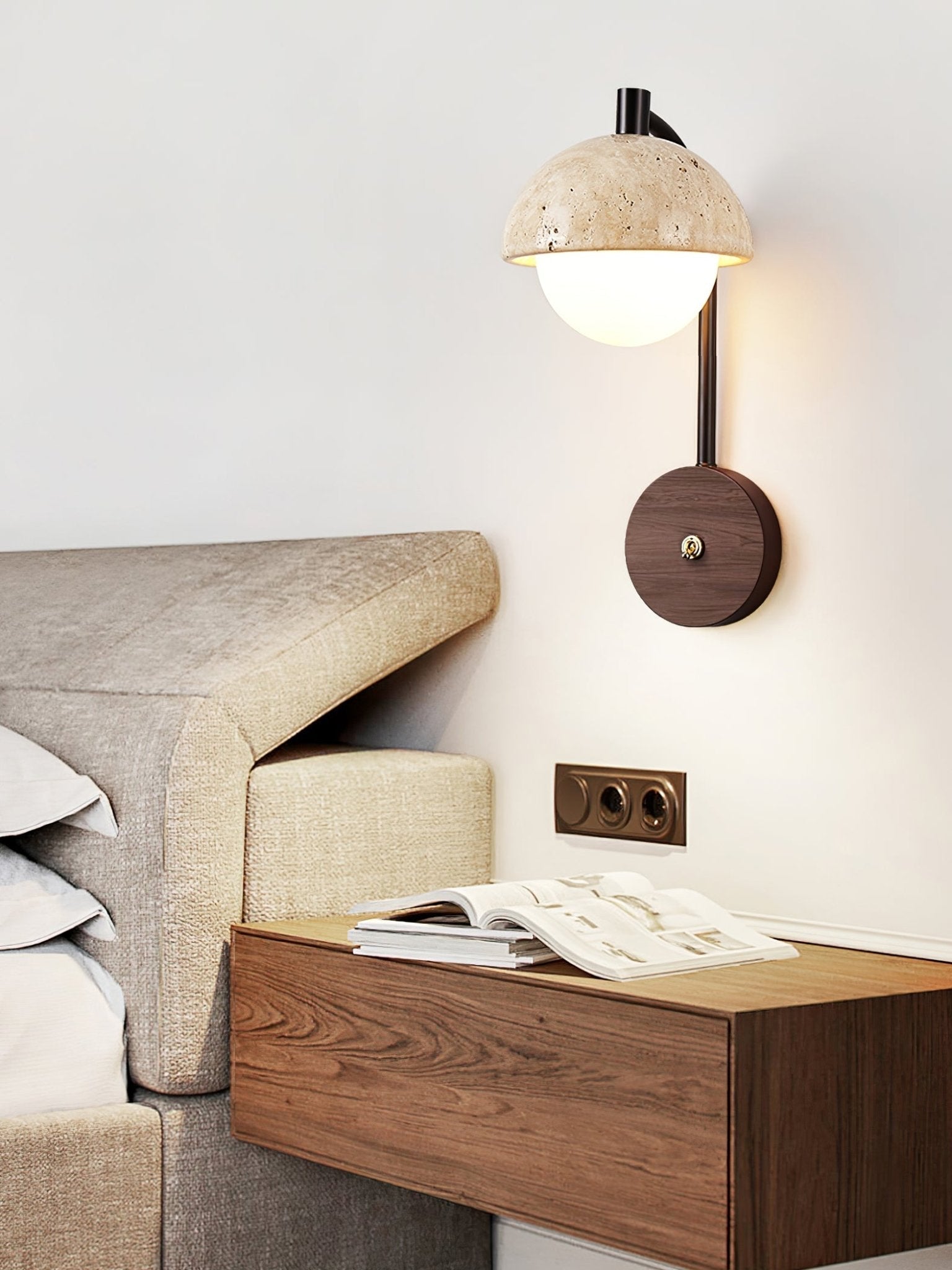 Ormaren Travertine Wall Light