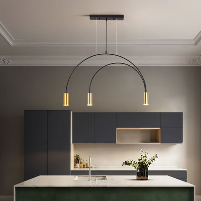 Noriel Pendant Lamp Overlapping Cylinder Minimalist Dining Room